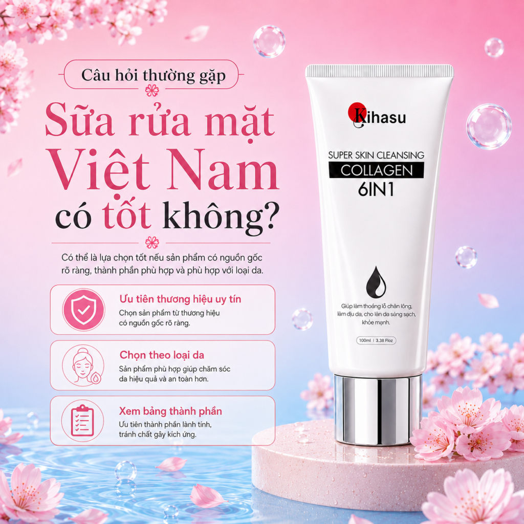 Câu hỏi thường gặp Sữa rửa mặt Việt Nam có tốt không? Câu hỏi thường gặp Sữa rửa mặt Việt Nam có tốt không?