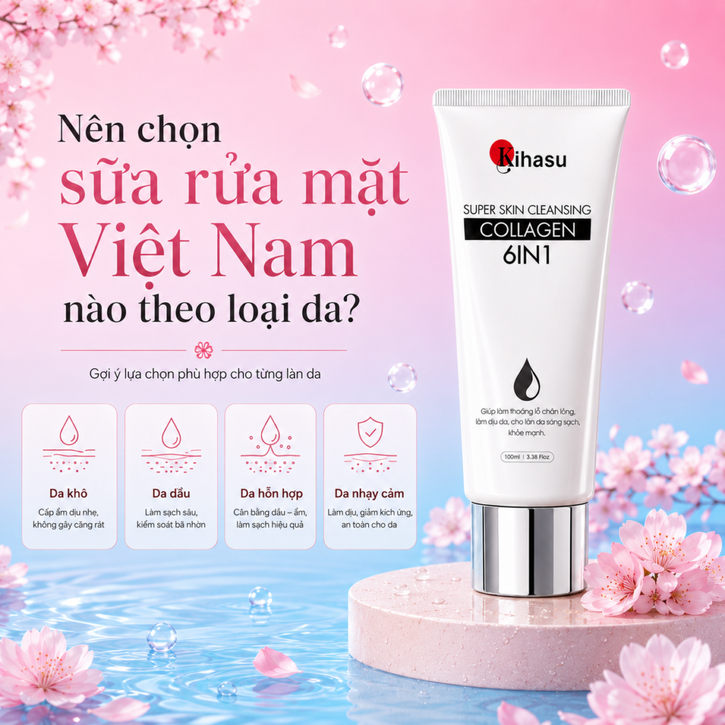Nên chọn sữa rửa mặt Việt Nam nào theo loại da? Nên chọn sữa rửa mặt Việt Nam nào theo loại da?