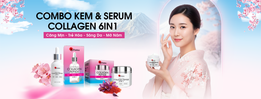 Bộ đôi serum collagen peptide và kem dưỡng trong routine chăm sóc da