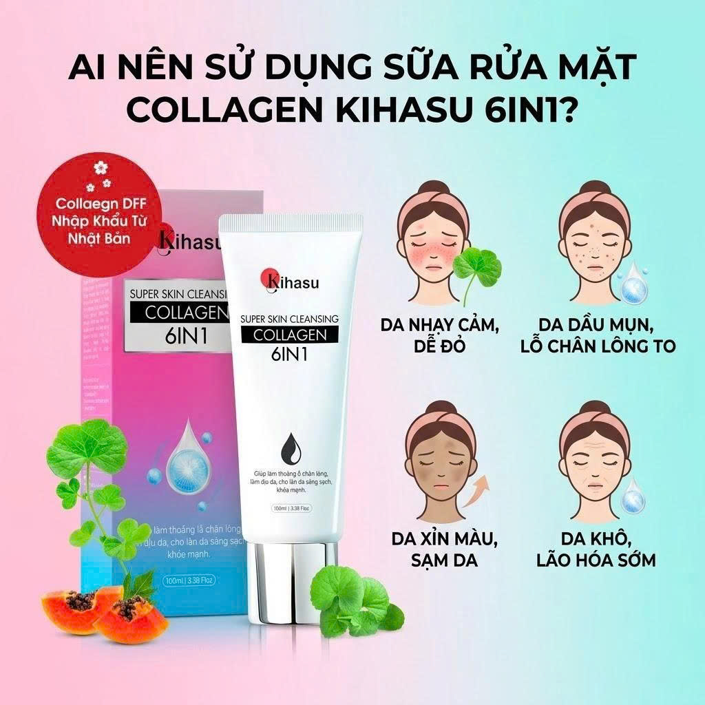 ai nên sử dụng sữa rửa mặt collagen 