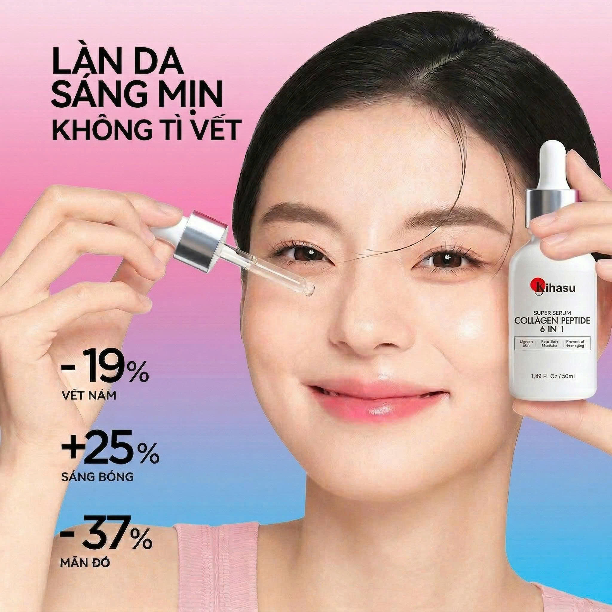 Serum collagen chống lão hóa mờ nám Kihasu