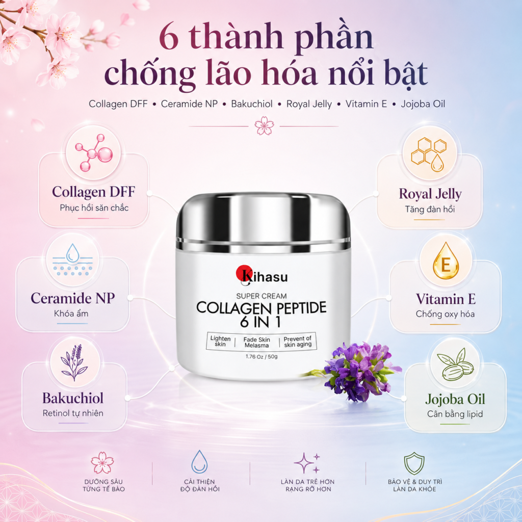 Kem Dưỡng collagen Kihasu "6 in 1