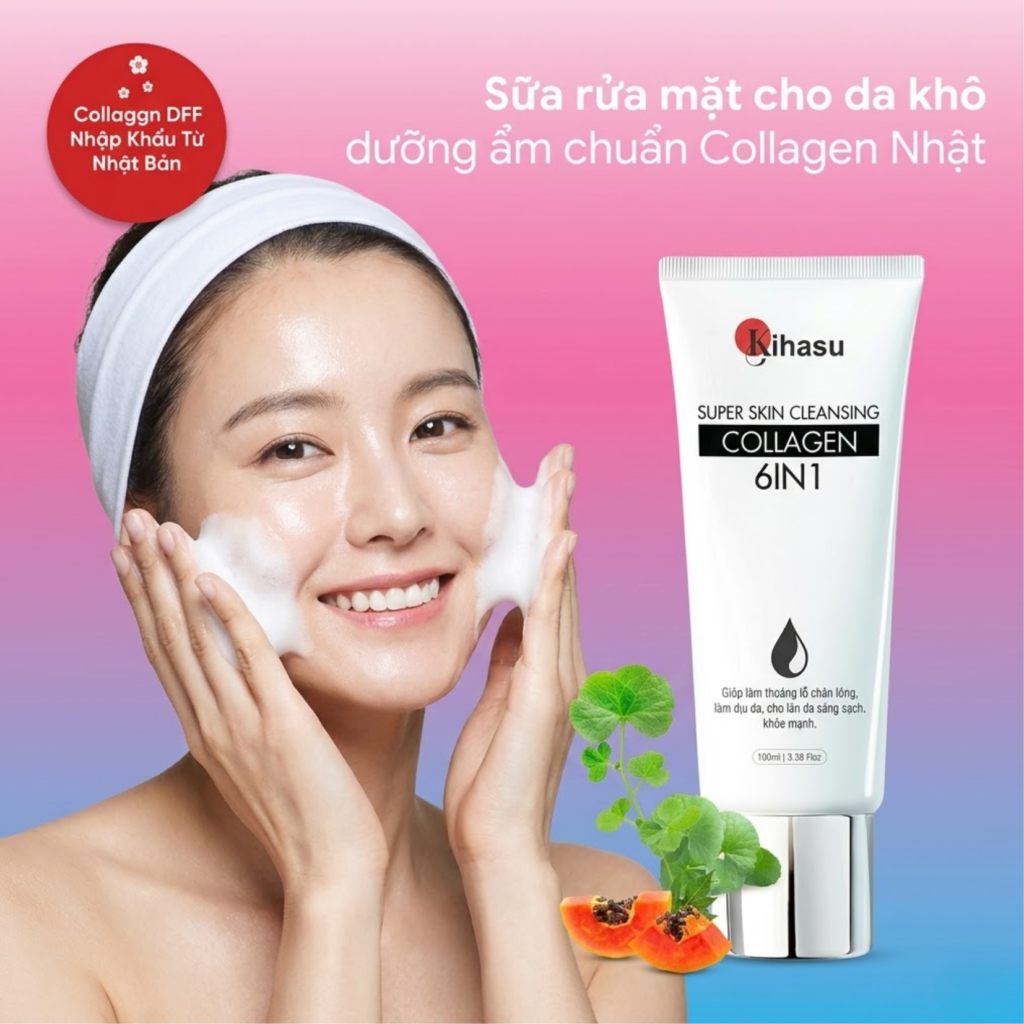KIHASU Super Skin Cleansing Collagen 6in1 - Giải pháp làm sạch chuyên sâu và chống lão hóa tối ưu từ Nhật Bản. KIHASU Super Skin Cleansing Collagen 6in1 - Giải pháp làm sạch chuyên sâu và chống lão hóa tối ưu từ Nhật Bản.