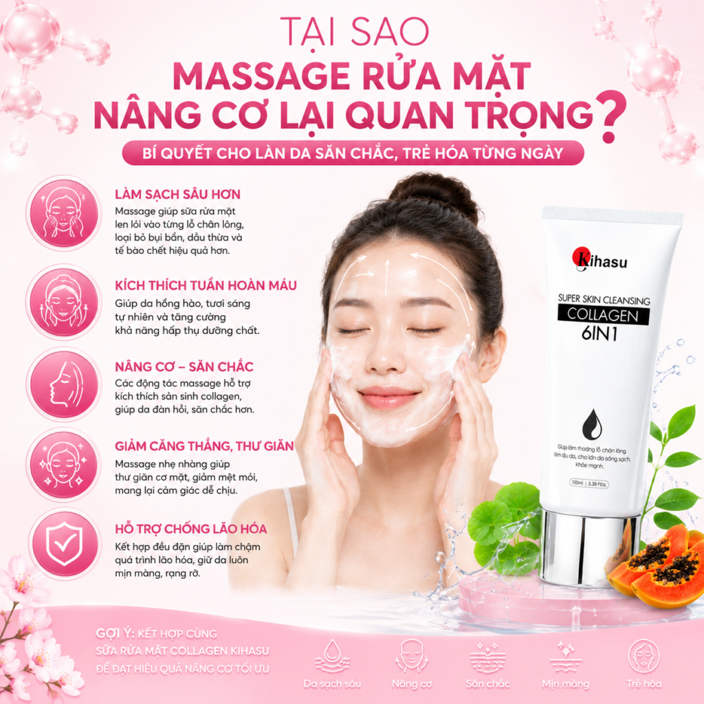 Tại sao massage rửa mặt nâng cơ lại quan trọng?