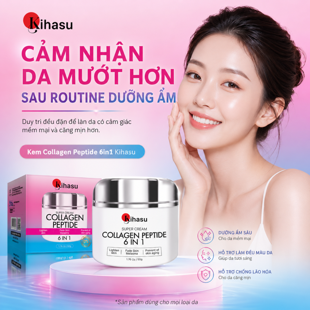 sản phẩm kem collagen dễ sử dụng, đạt chuẩn