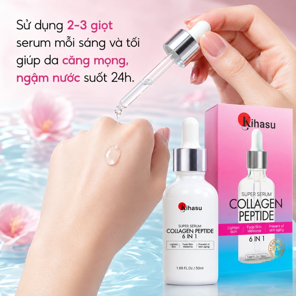 sử dụng serum collagen cho tuổi 25 