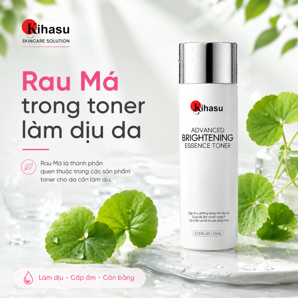 Rau Má trong toner: lựa chọn quen thuộc cho da cần làm dịu