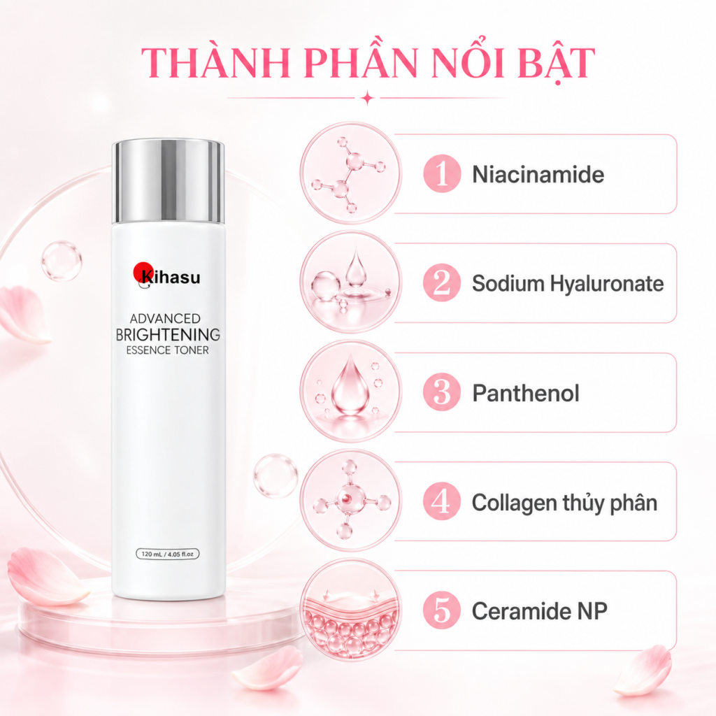 Thành phần nên có trong toner cho da xỉn màu