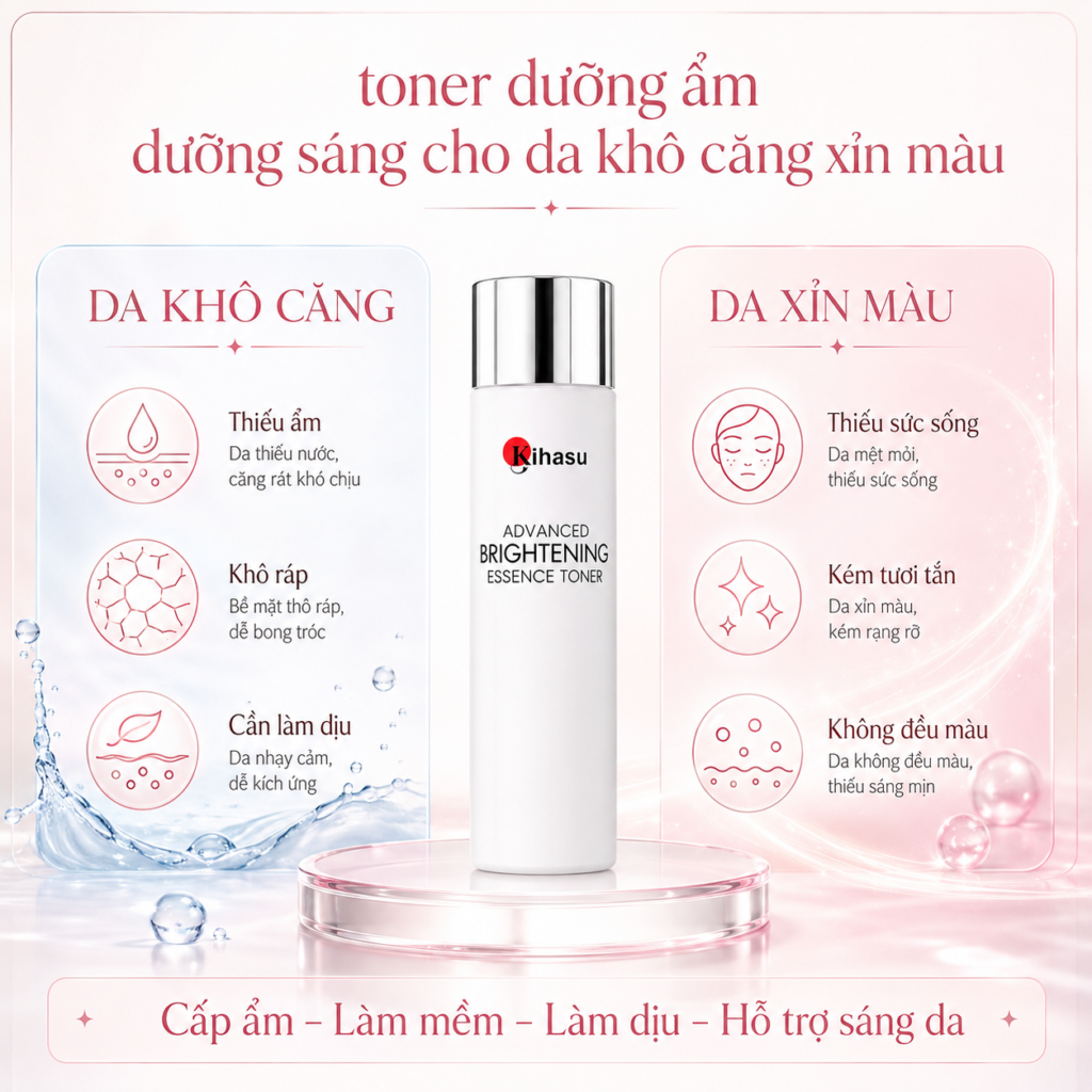 toner dưỡng ẩm dưỡng sáng cho da khô căng xỉn màu