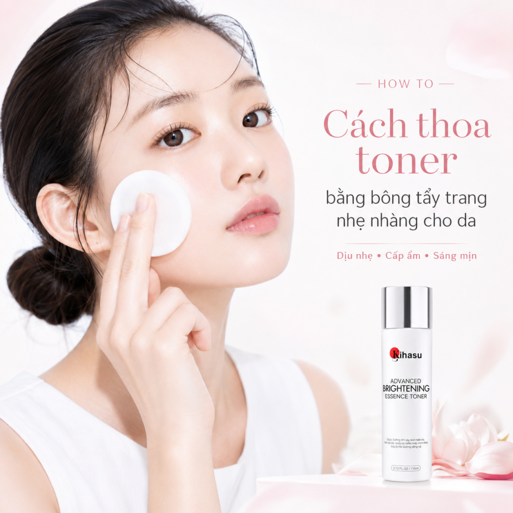 Cách thoa toner bằng bông tẩy trang nhẹ nhàng cho da Cách thoa toner bằng bông tẩy trang nhẹ nhàng cho da