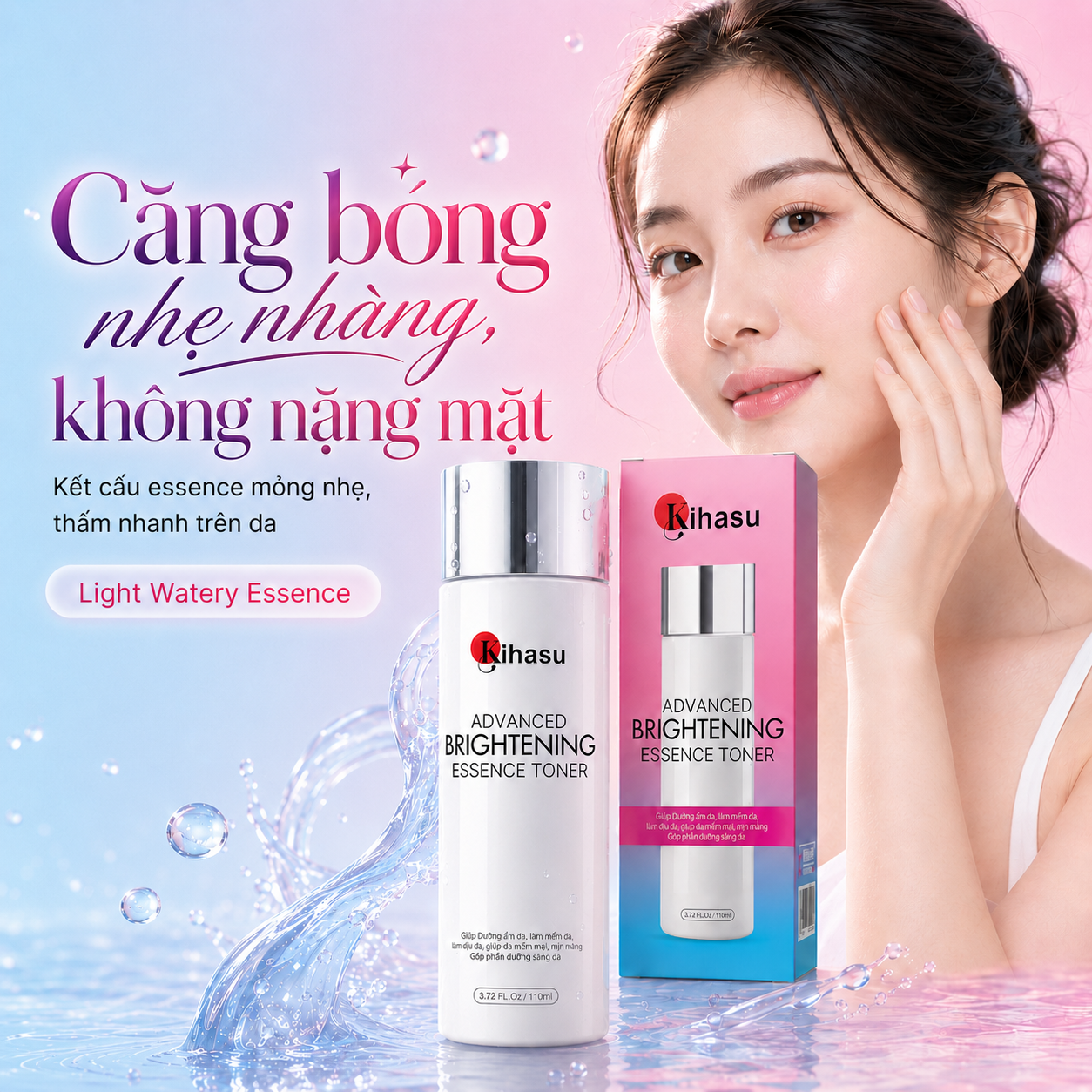 căng bóng nhẹ nhàng