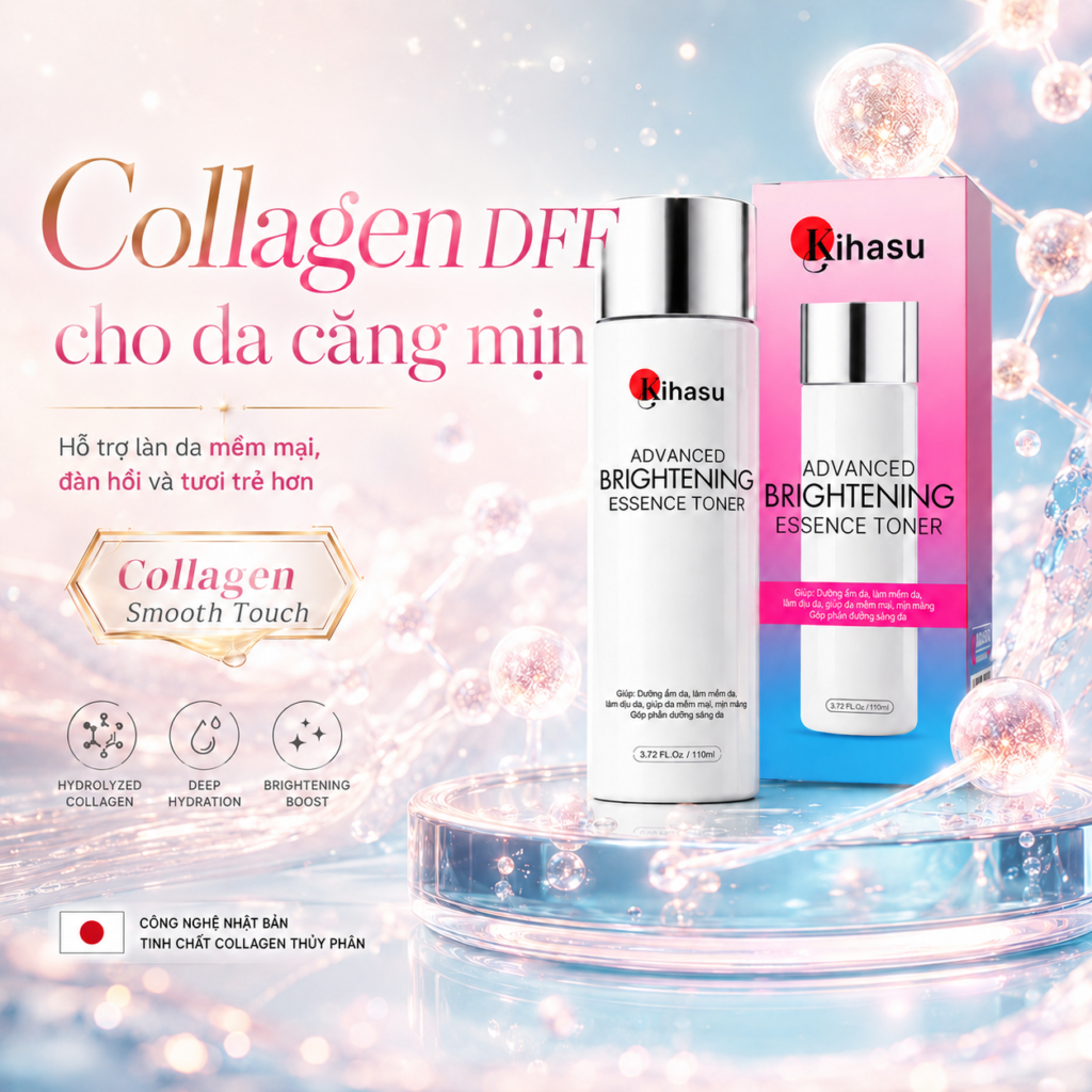 . Collagen thủy phân (Collagen DFF) – hỗ trợ da mềm mịn hơn