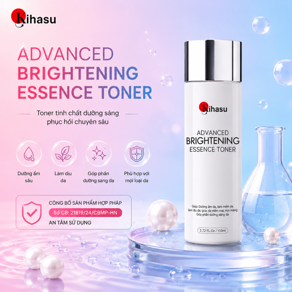 KIHASU: toner dưỡng ẩm hỗ trợ sáng da trong một bước