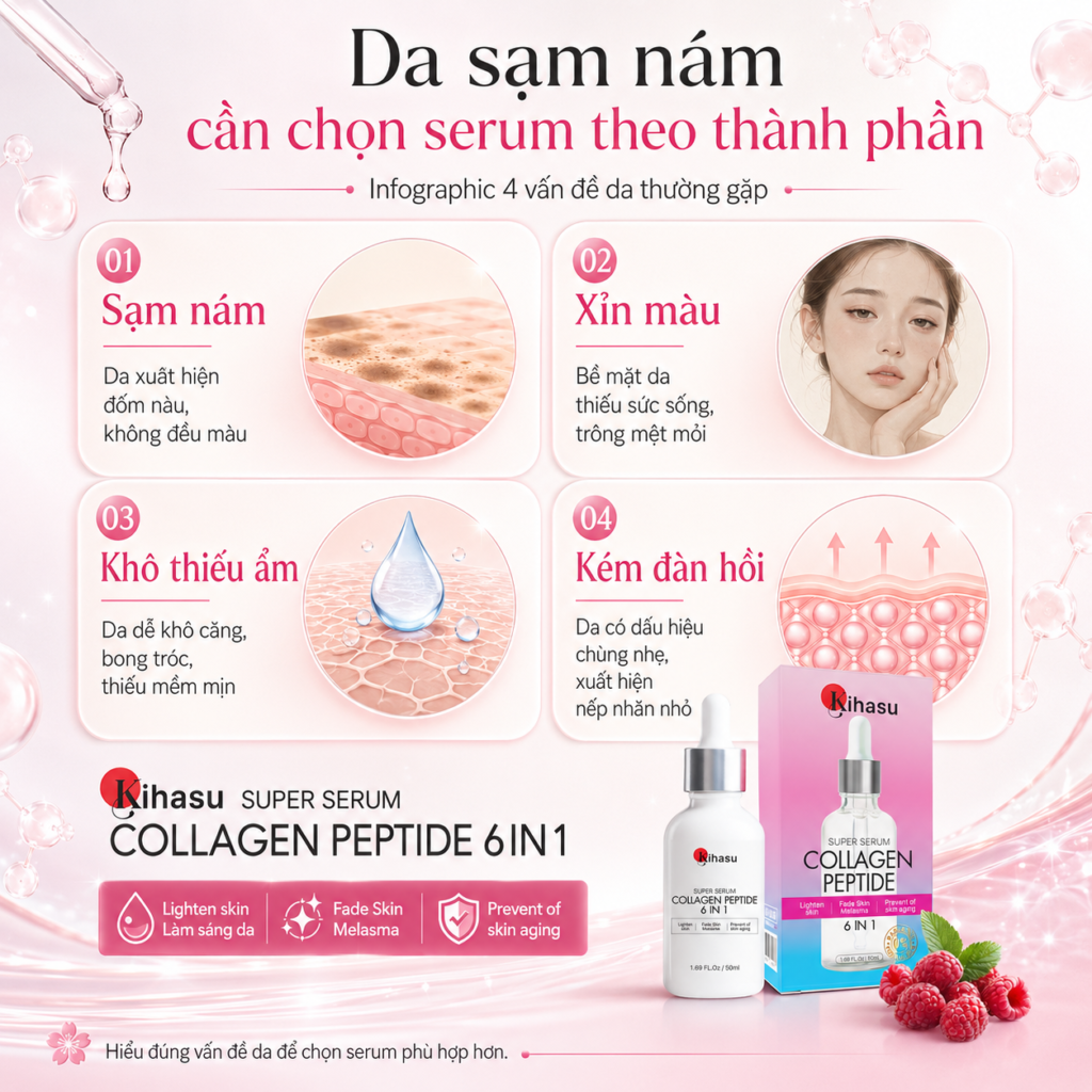 Serum collagen có phù hợp với da sạm nám không? Serum collagen có phù hợp với da sạm nám không?