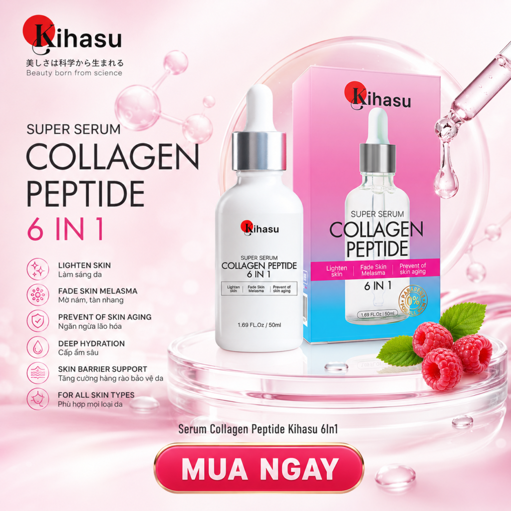 serum collagen peptide Kihasu dưỡng trắng da