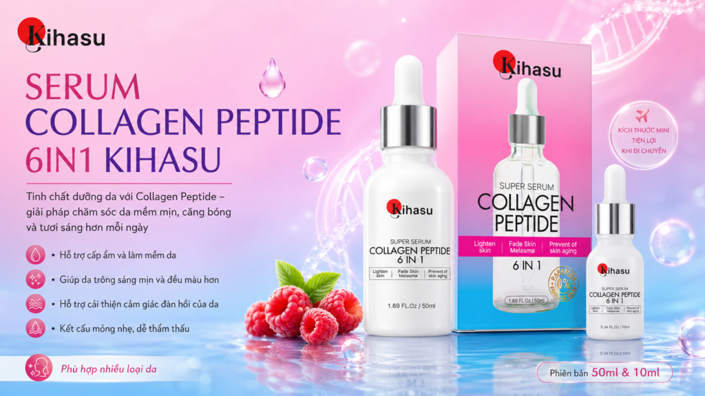 Serum collagen peptide – Bước dưỡng chuyên sâu cho làn da căng mịn