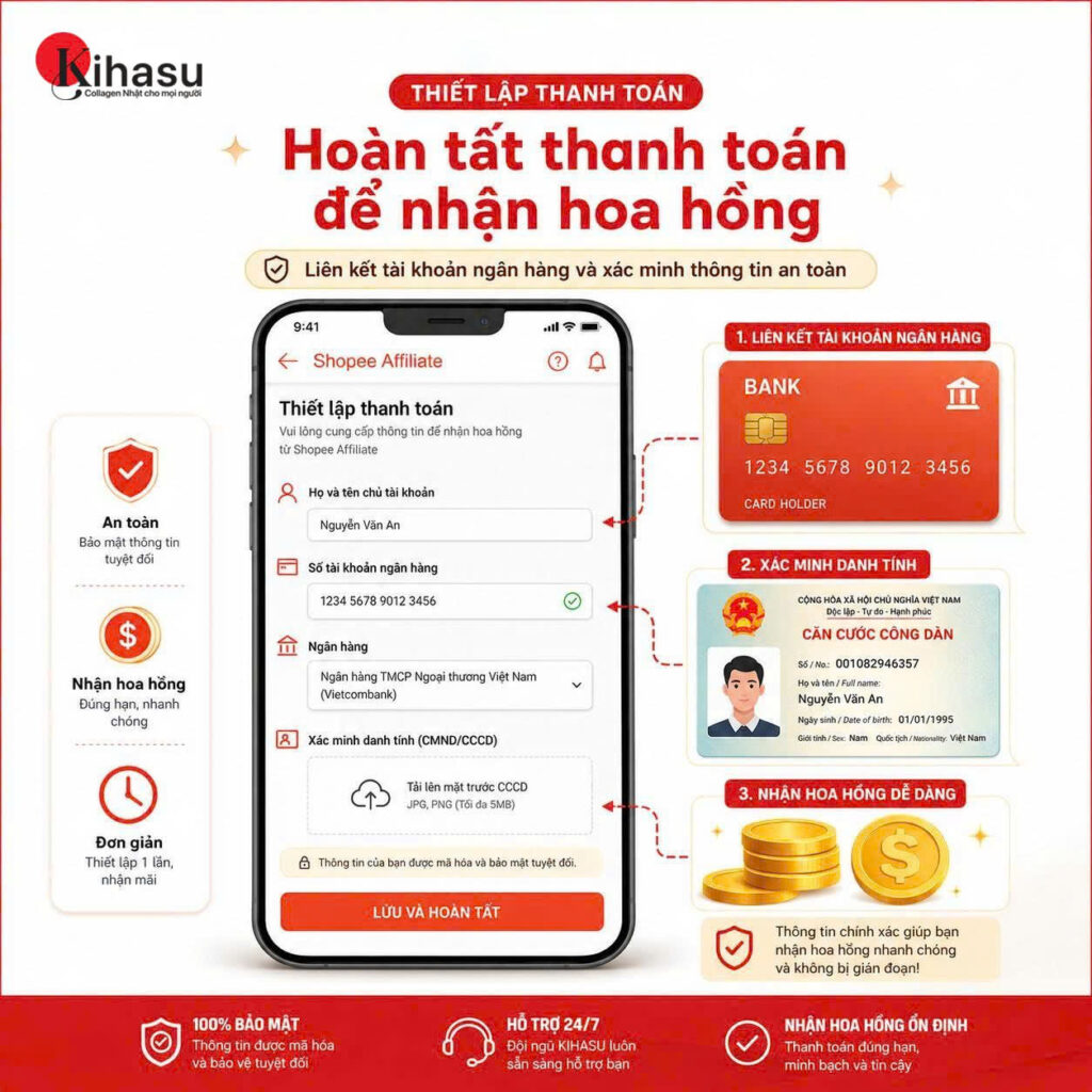 Cách thiết lập thanh toán để nhận hoa hồng Cách thiết lập thanh toán để nhận hoa hồng