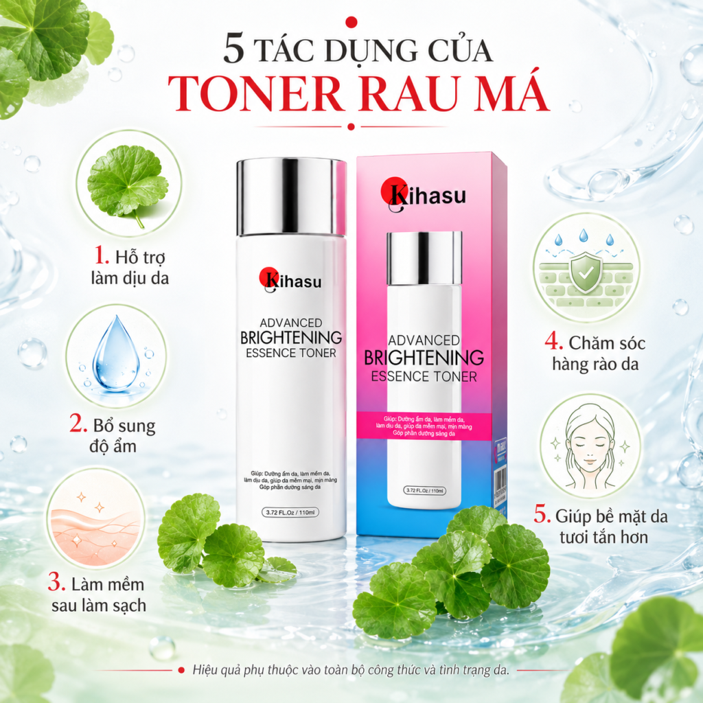 5 tác dụng của rau má toner