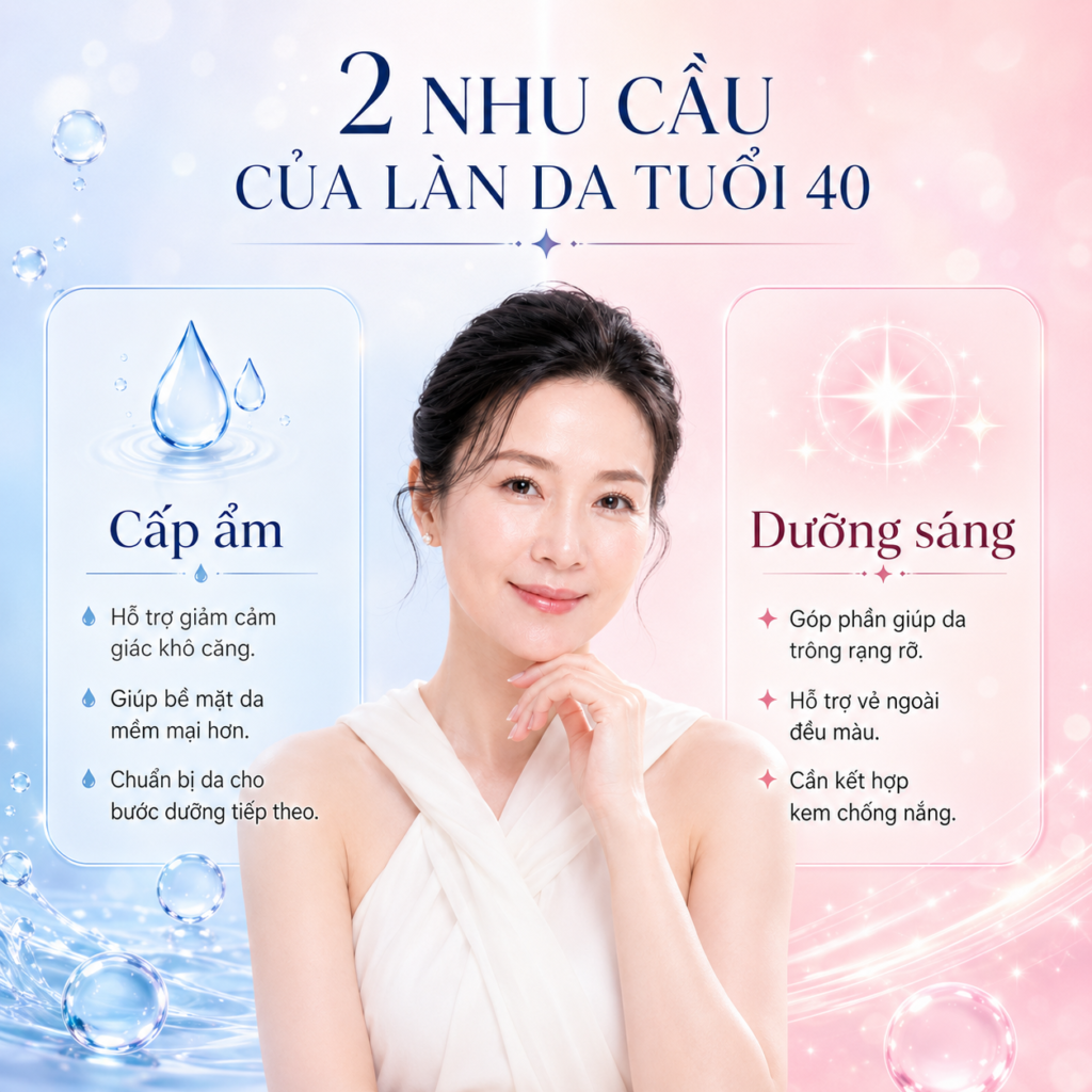 2 nhu cầu của làn da tuổi 40 
