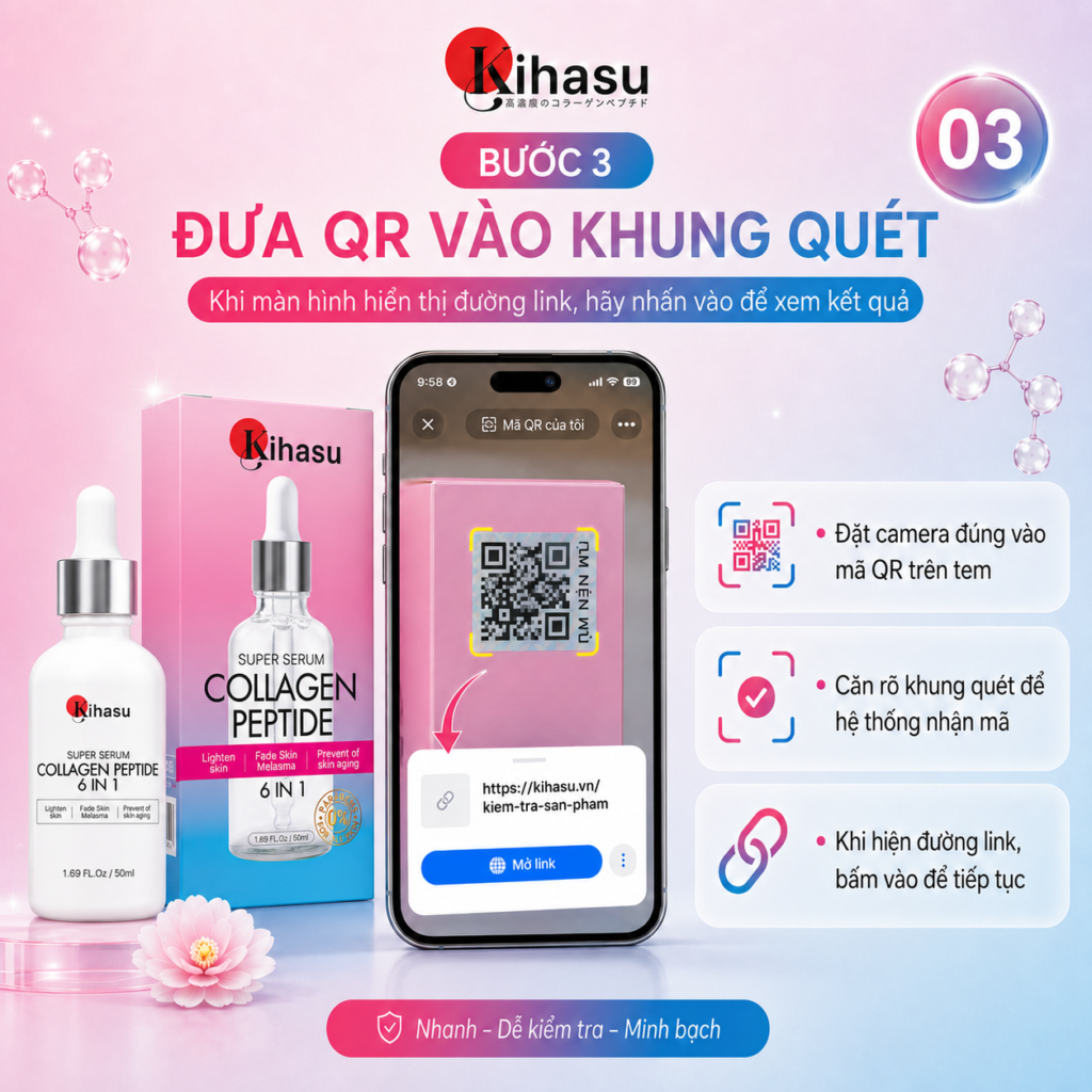 Đưa mã QR vào đúng khung quét Đưa mã QR vào đúng khung quét