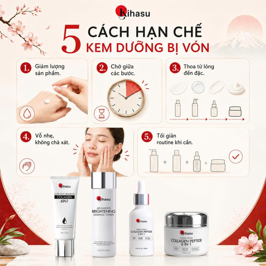 Cách xử lý nhanh khi kem dưỡng đang bị vón