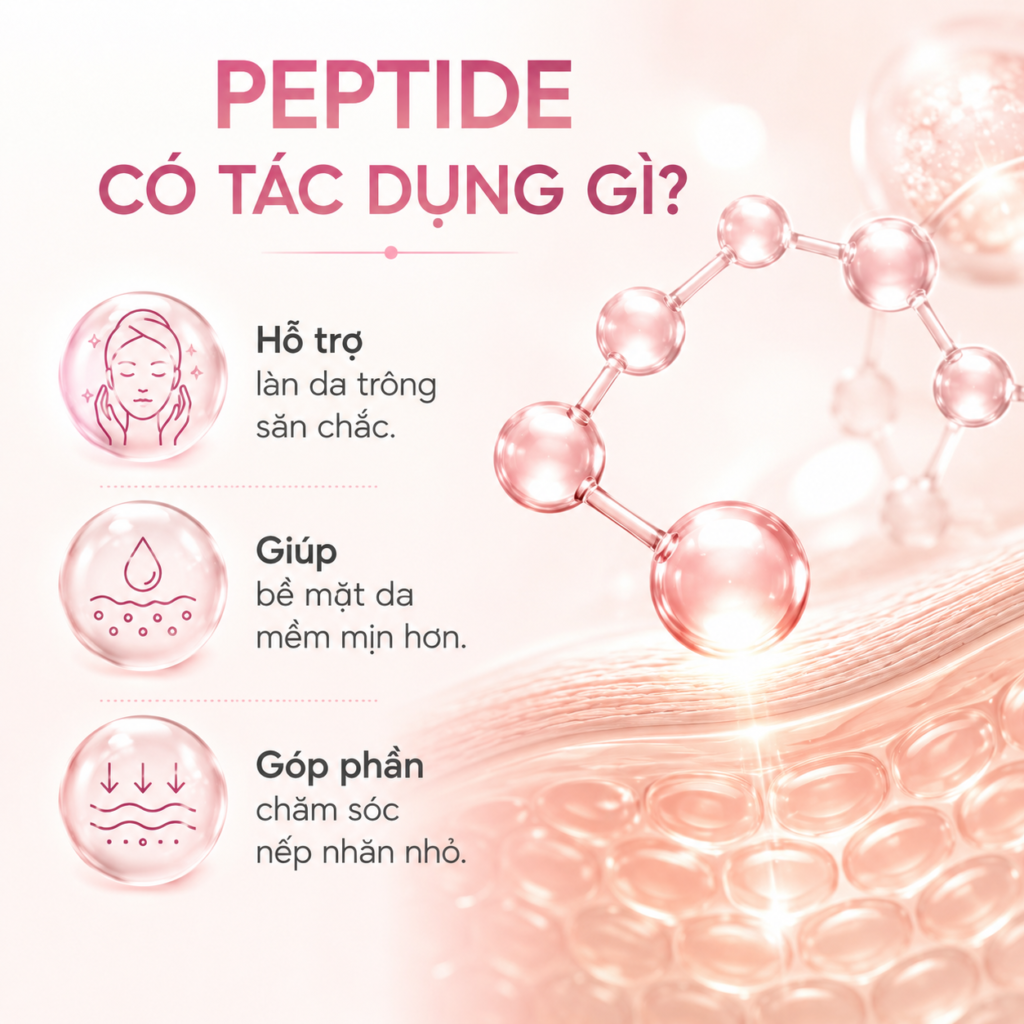 Công dụng của peptide trong kem dưỡng chăm sóc da
