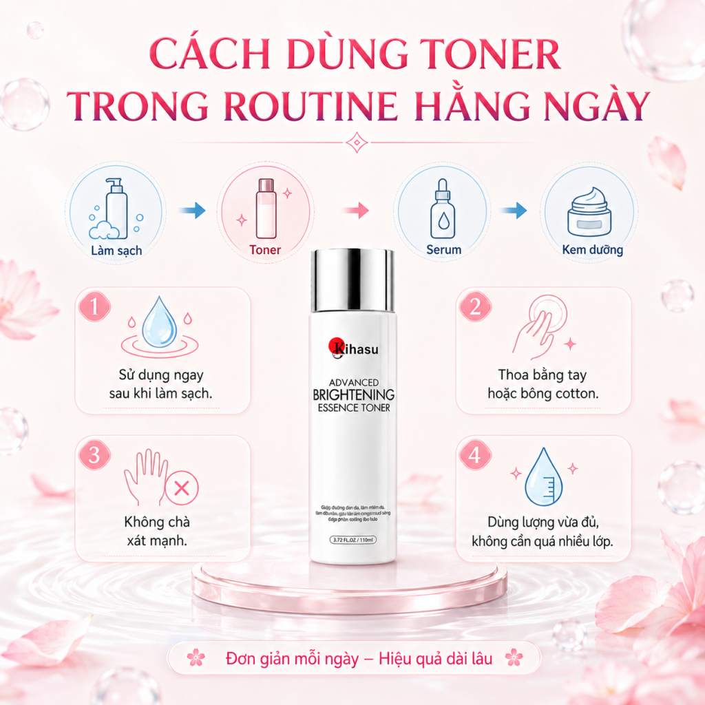Toner KIHASU Advanced Brightening Essence 110ml cho da nhạy cảm tham khảo Toner KIHASU Advanced Brightening Essence 110ml cho da nhạy cảm tham khảo