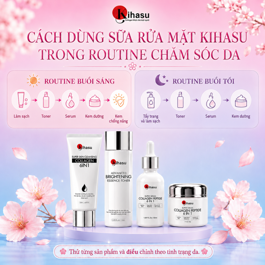 Cách dùng Sữa Rửa Mặt KIHASU đúng như thế nào