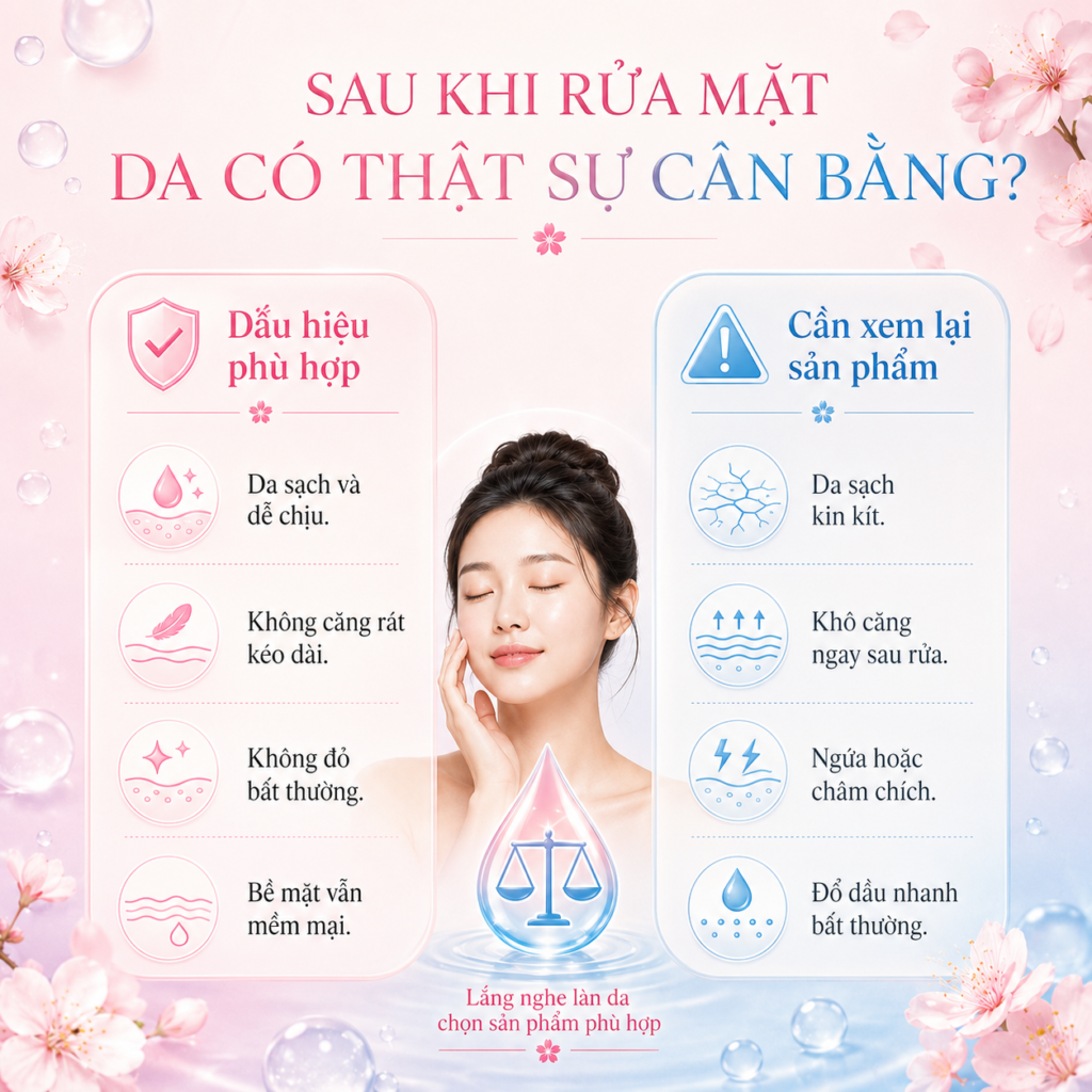 Cách đánh giá sữa rửa mặt có phù hợp với da thường hay không Cách đánh giá sữa rửa mặt có phù hợp với da thường hay không