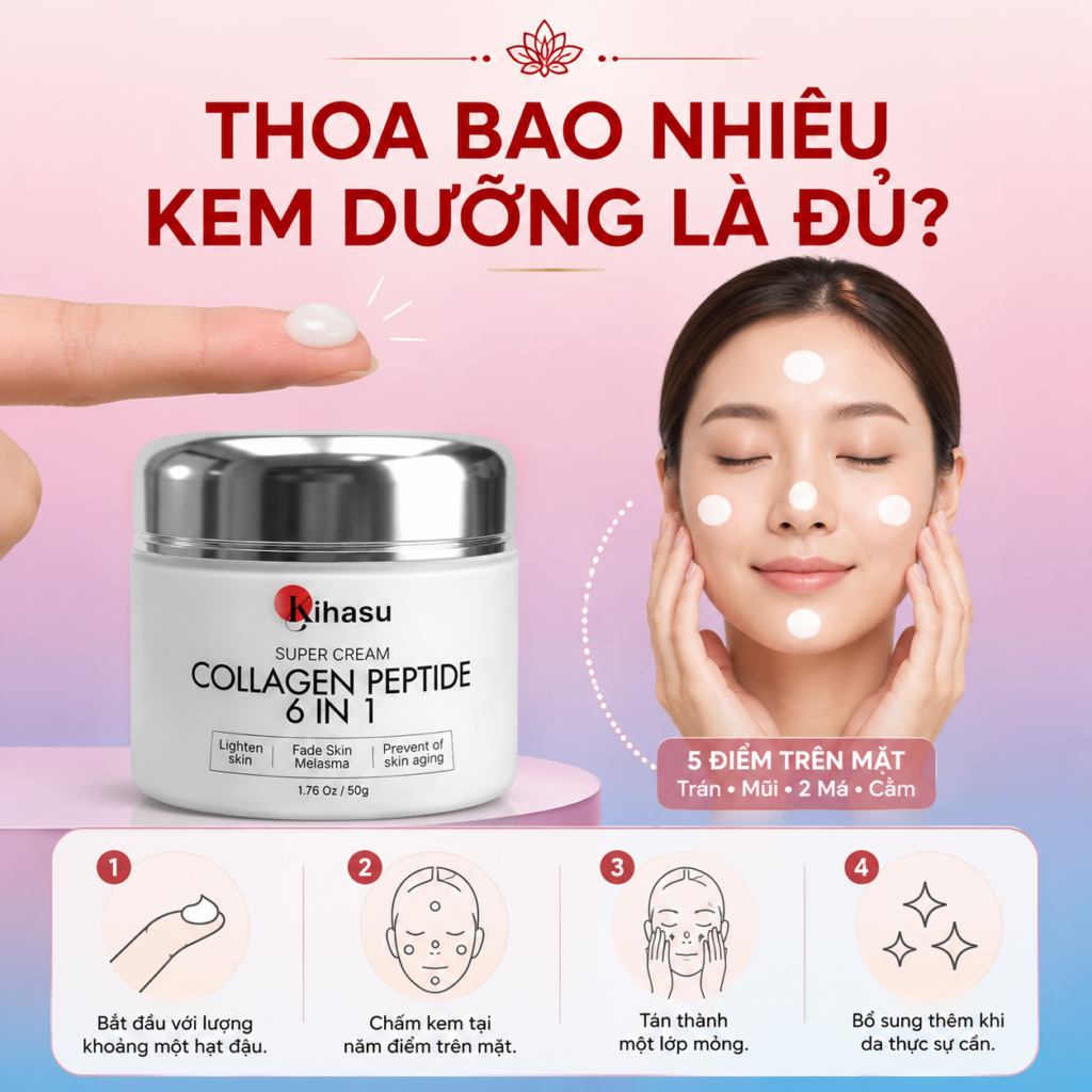 Lượng kem dưỡng phù hợp giúp hạn chế tình trạng bị vón cục