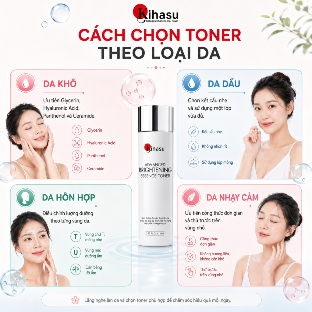 Cách chọn toner theo loại da